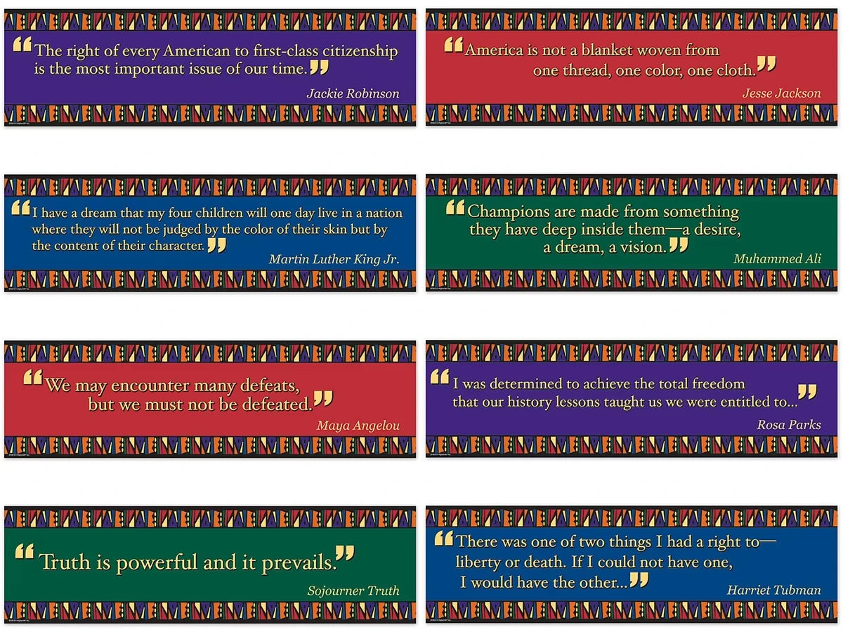 Famous African American Quotes Bulletin Board Set - US 7474