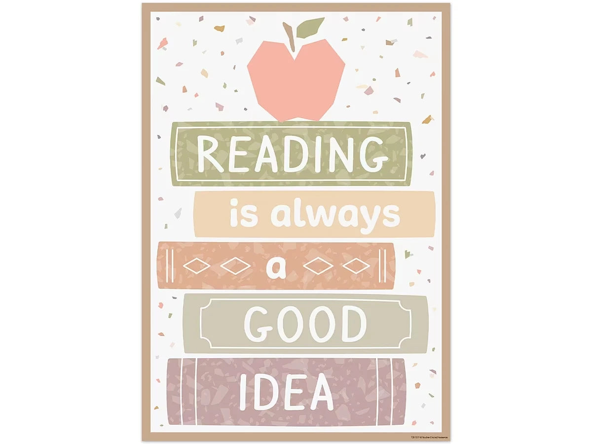 Terrazzo Tones Reading Is Always a Good Idea Poster - US 1986
