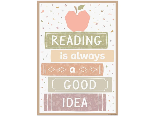 Terrazzo Tones Reading Is Always a Good Idea Poster - US 1986