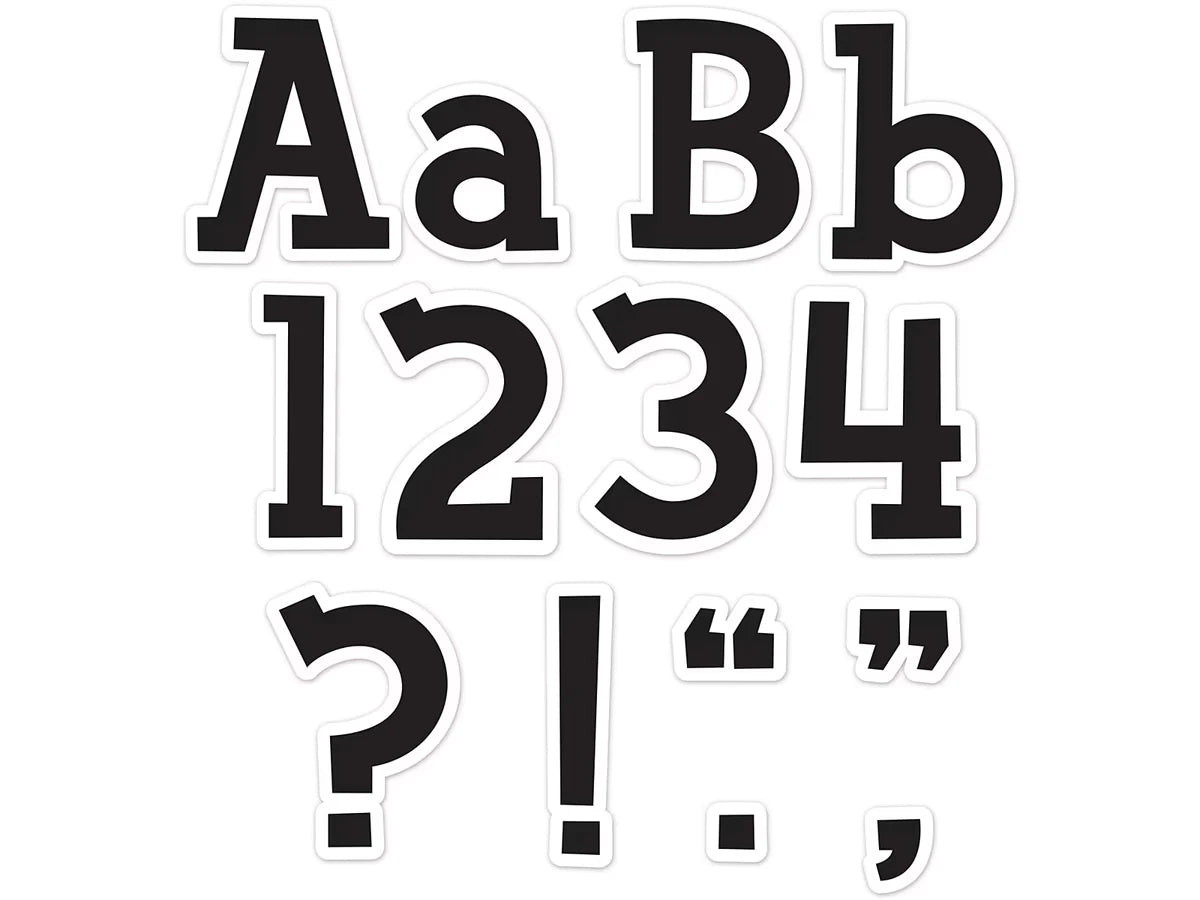 Black Fancy 4" Punch-Out Letters - US 3388