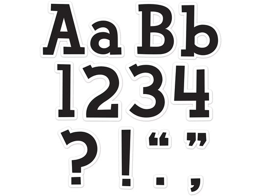 Black Fancy 4" Punch-Out Letters - US 3388