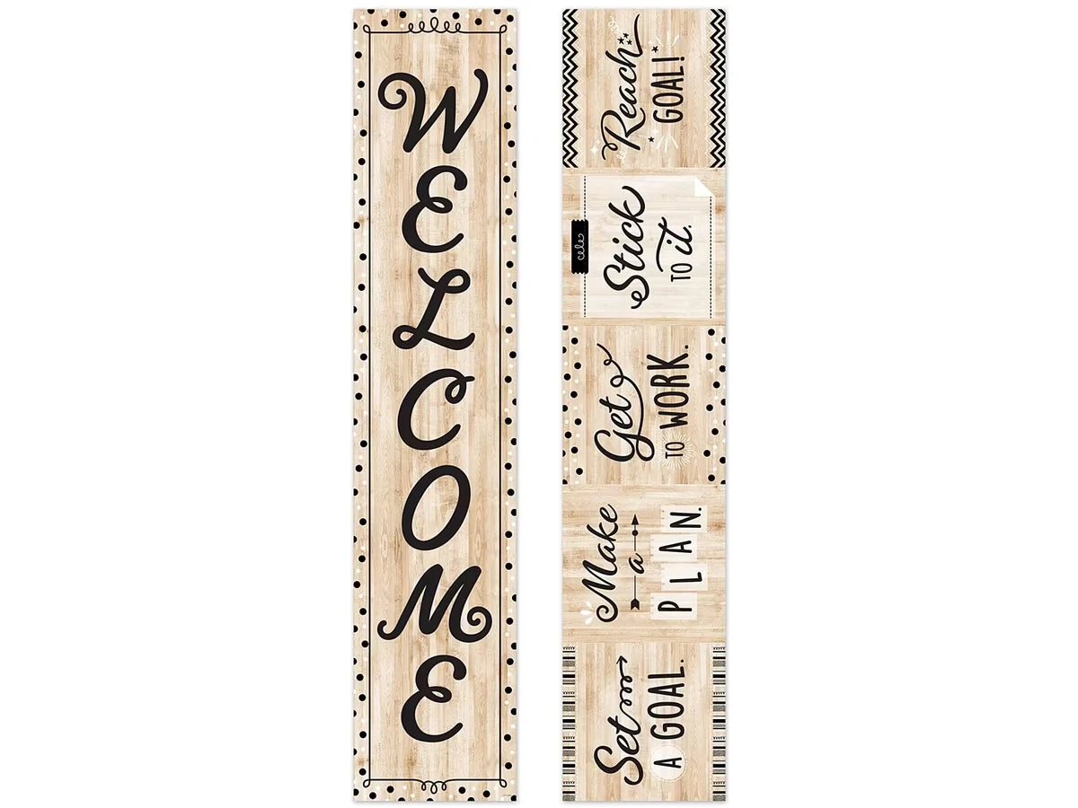 Double-Sided Wood Welcome Banner - US 8904