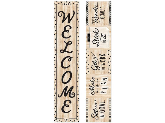 Double-Sided Wood Welcome Banner - US 8904