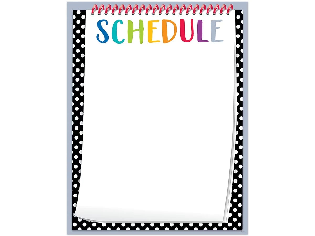 Bold & Bright Classroom Schedule Poster - US 2700