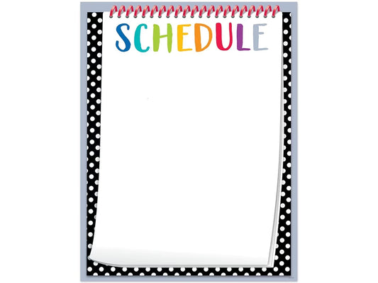 Bold & Bright Classroom Schedule Poster - US 2700