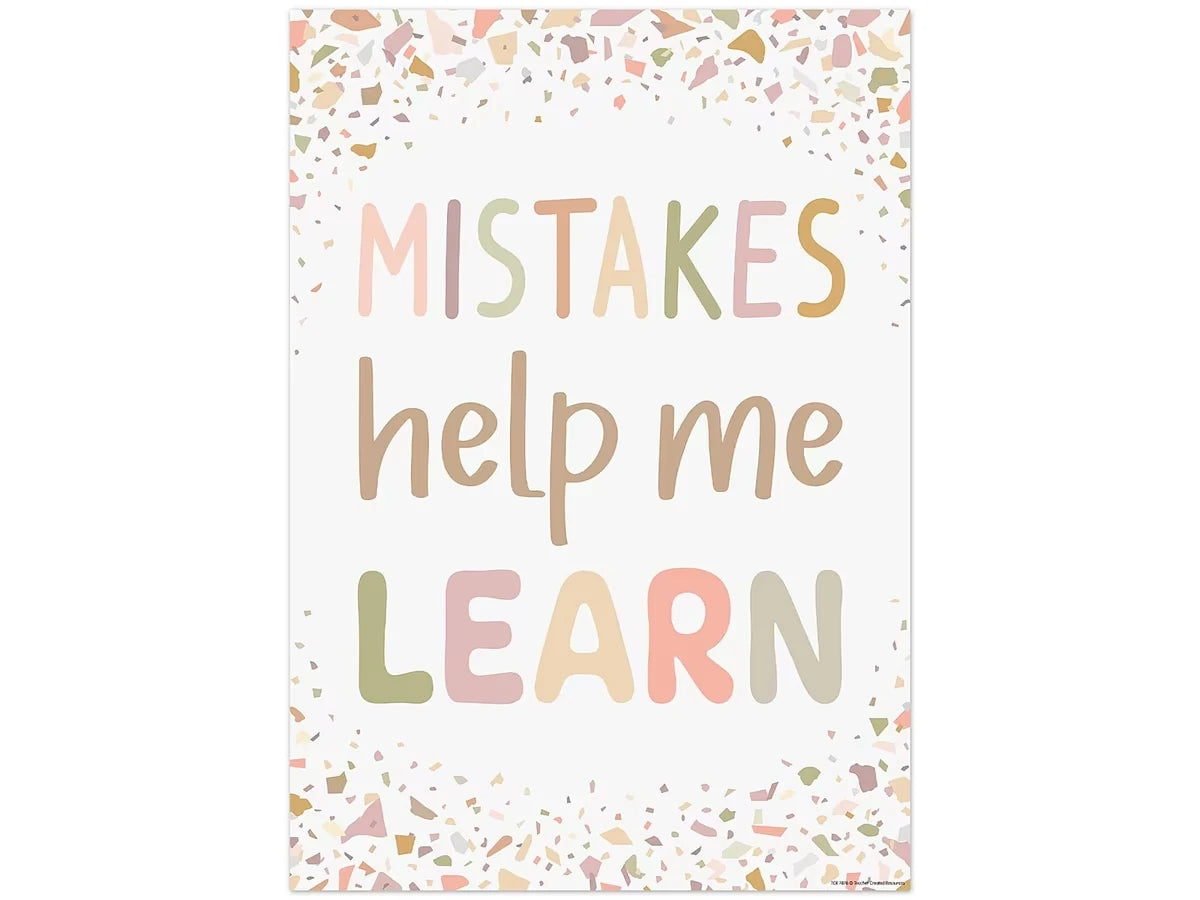 Terrazzo Tones Mistakes Help Me Learn Poster - US 5528