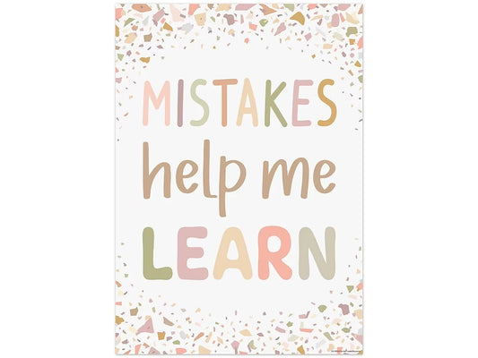 Terrazzo Tones Mistakes Help Me Learn Poster - US 5528