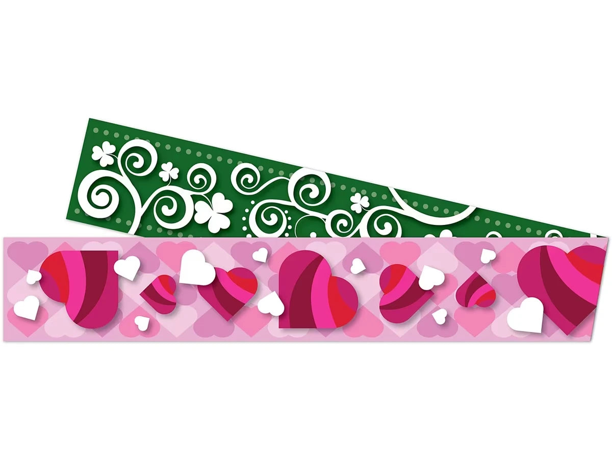 Hearts & Clovers Double-Sided Holiday Border - US 3366