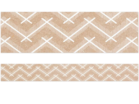 Krafty Pop! Natural Chevron Border - US 3104