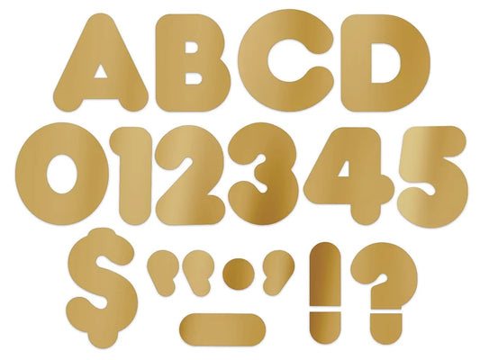 Gold Metallic 4" Punch-Out Letters - US 8621
