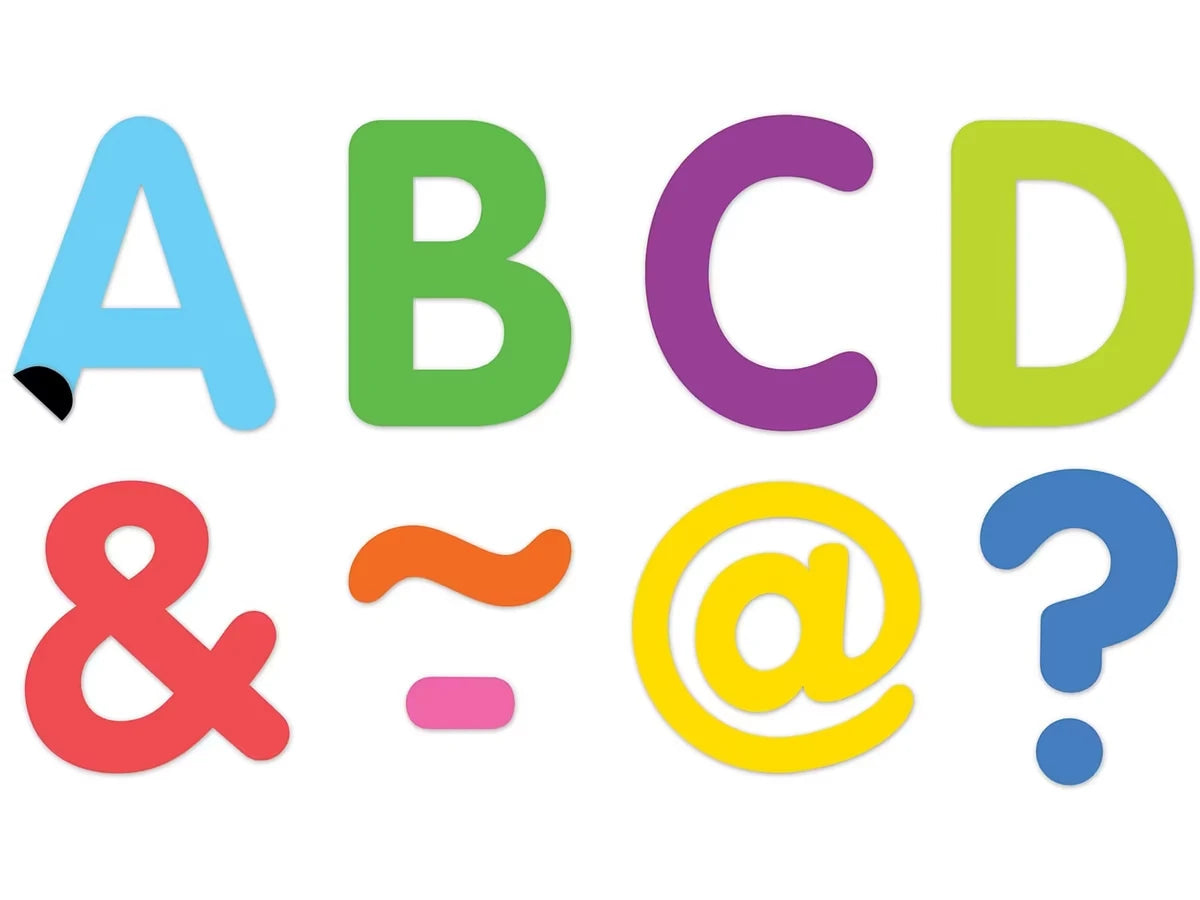 Colorful Classic 2" Magnetic Punch-Out Letters - US 6867