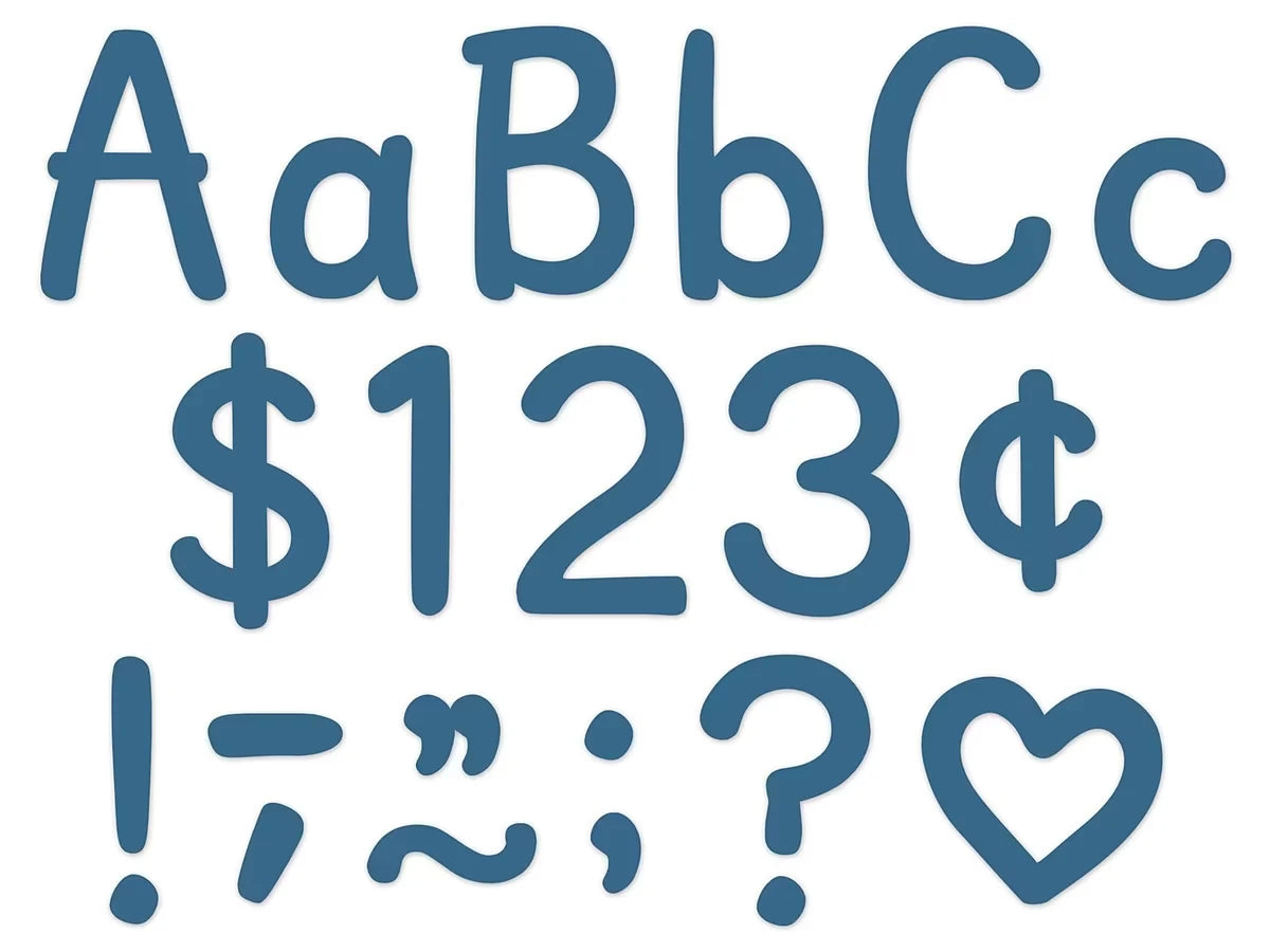 Slate Blue Classic 4" Punch-Out Letters - US 3930