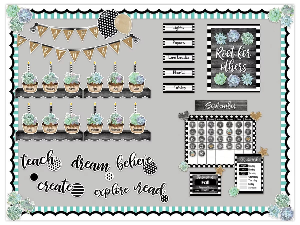 Simply Stylish Turquoise Striped Border - US 8707