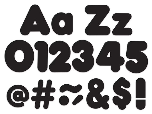 Black 4" Punch-Out Letters - US 8373