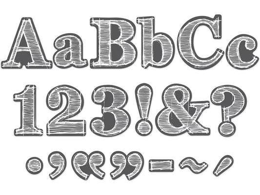 Chalkboard 4" Punch-Out Letters - US 7457