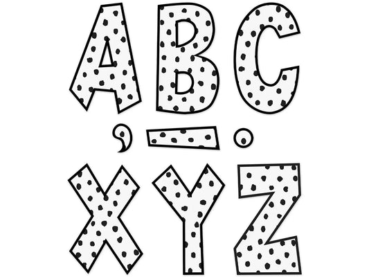 Black Painted Dot 7" Punch-Out Letters - US 4691
