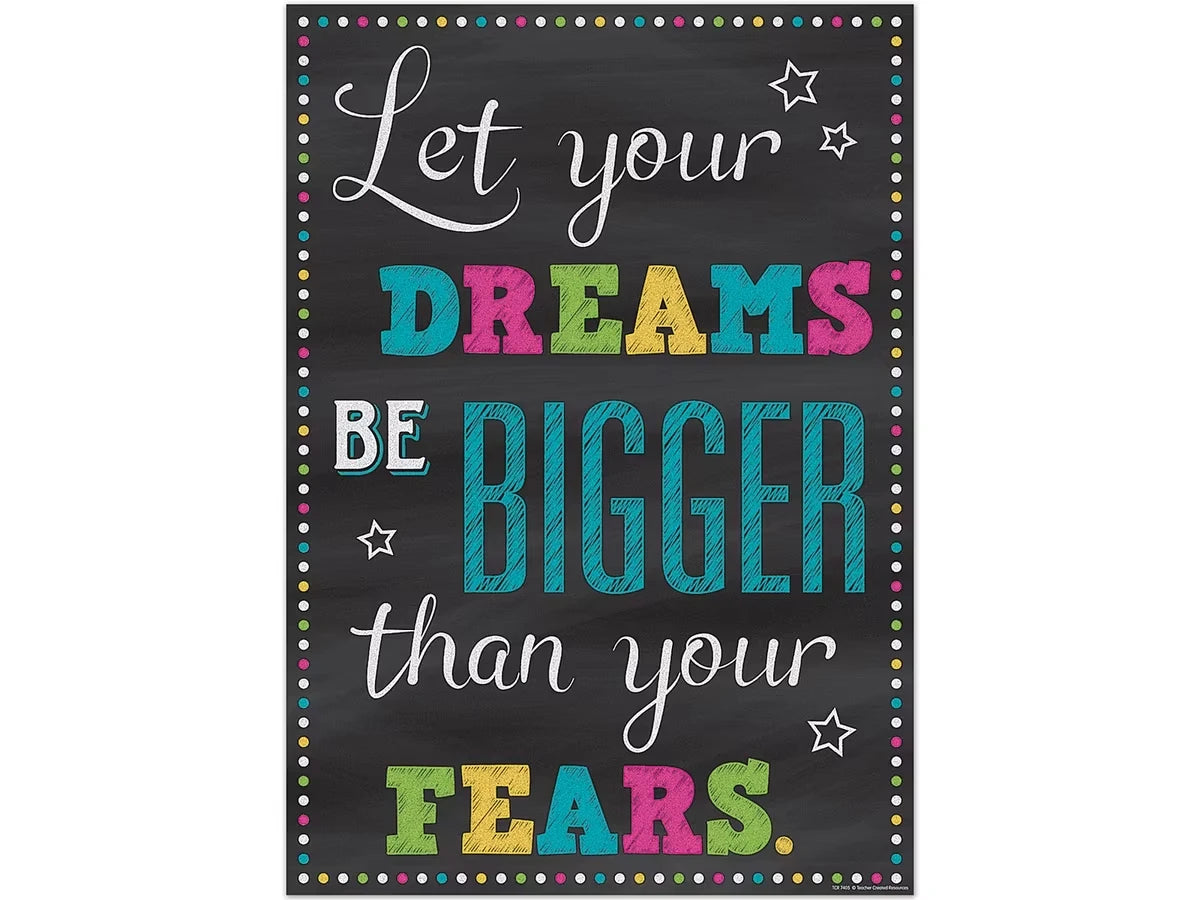 Chalkboard Brights Dreams Bigger Than Fears Poster - US 1268