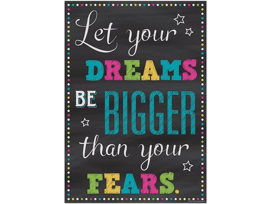 Chalkboard Brights Dreams Bigger Than Fears Poster - US 1268