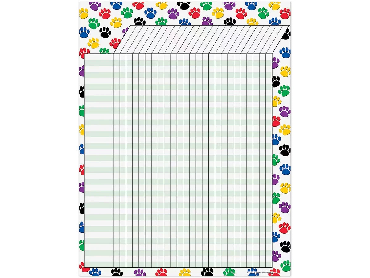 Paw Print Incentive Chart - US 1078