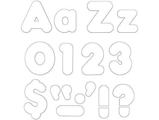 White 4" Punch-Out Letters - US 9389