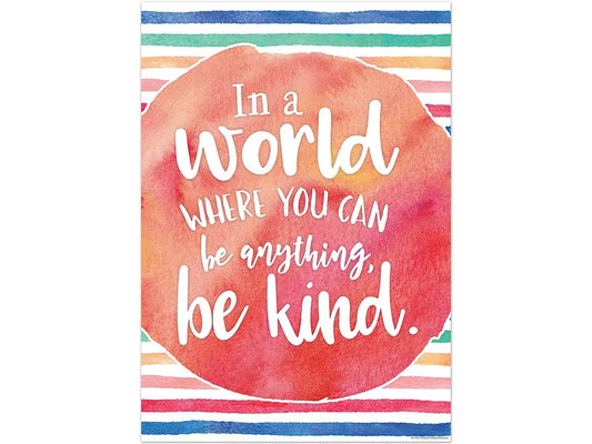 Watercolor Be Kind Poster - US 9612