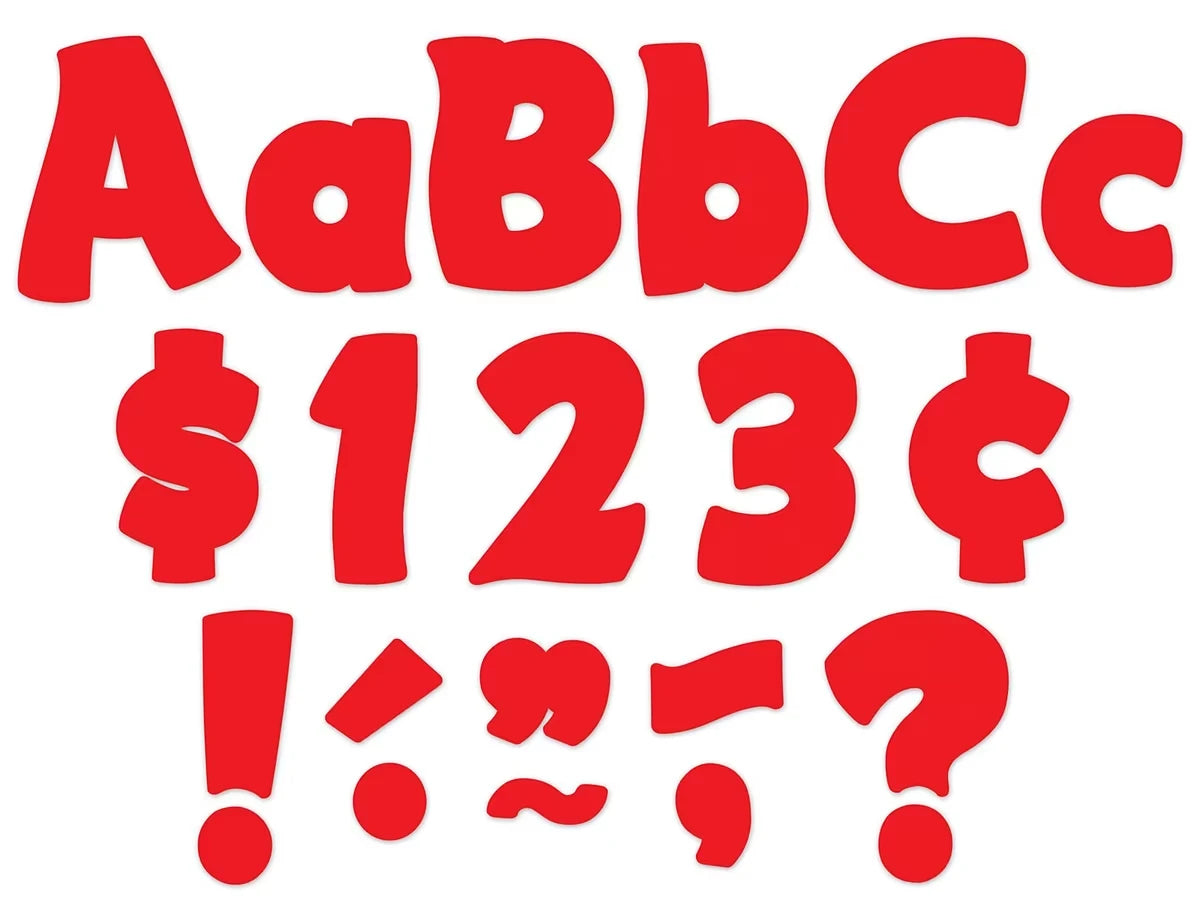 Red 4" Punch-Out Letters - US 2525