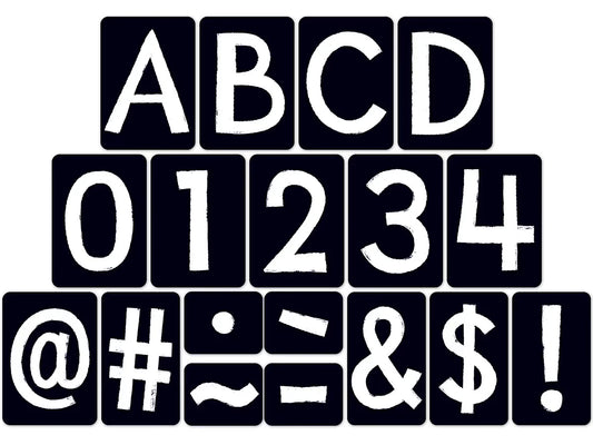 Black Tile 4" Punch-Out Letters - US 9433