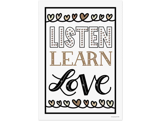 Listen, Learn & Love Poster - US 6702