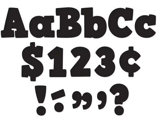 Bold Black 4" Punch-Out Letters - US 6419