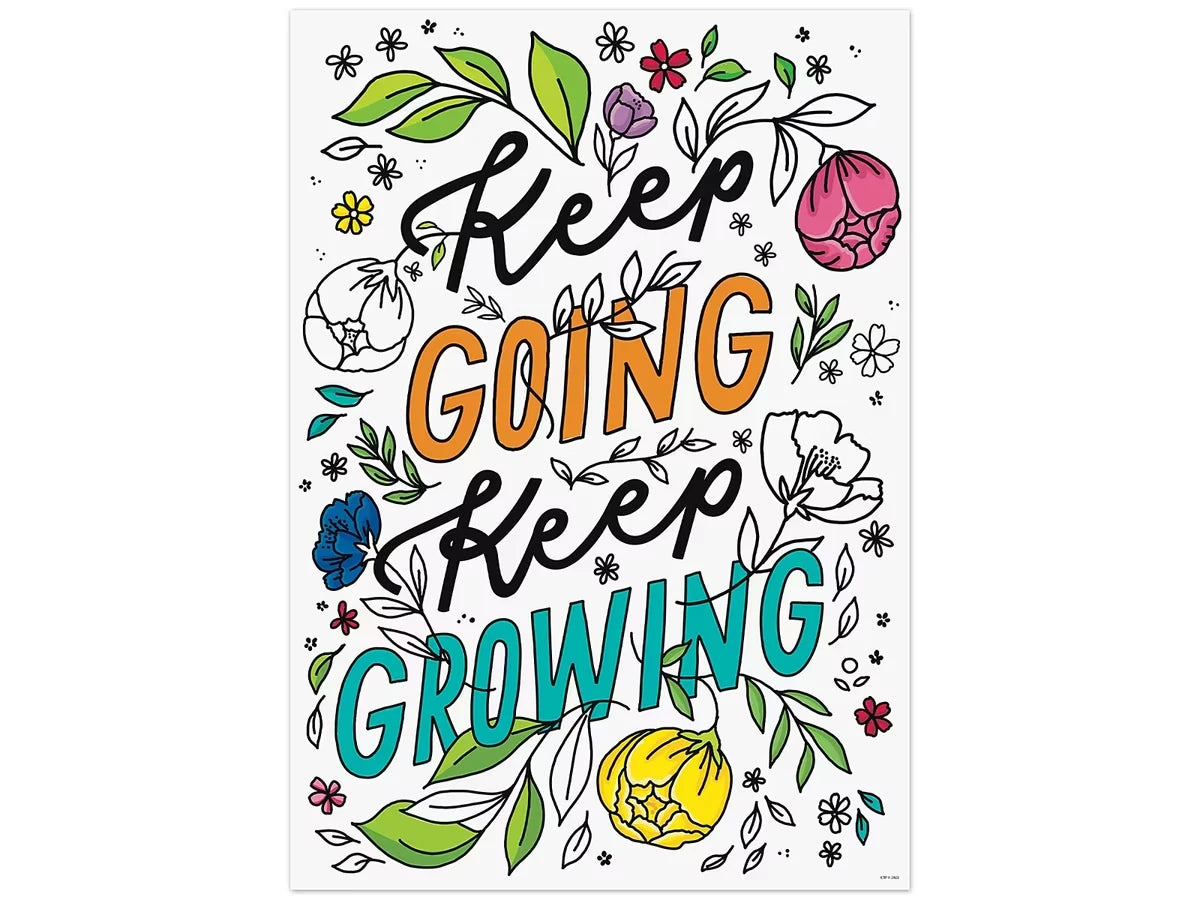 Bright Blooms Keep Going, Keep Growing Poster - US 5248