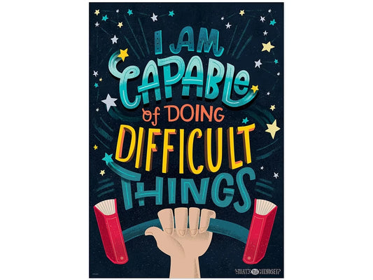 Growth Mindset I Am Capable Poster - US 4829