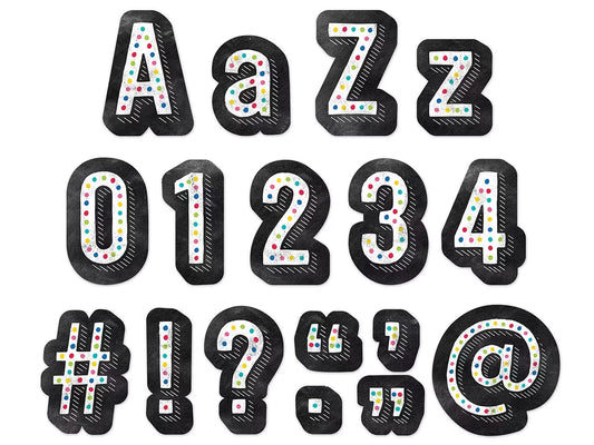 Chalk It Up! Colorful Chalk 4" Punch-Out Letters - US 3493