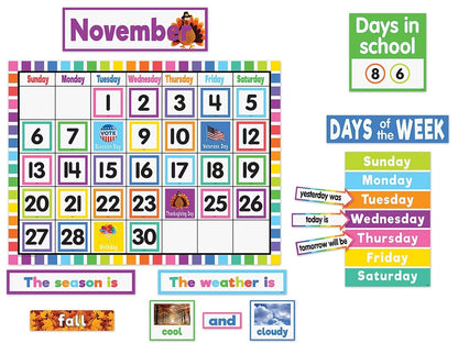 Colorful Calendar Bulletin Board Set - US 3842