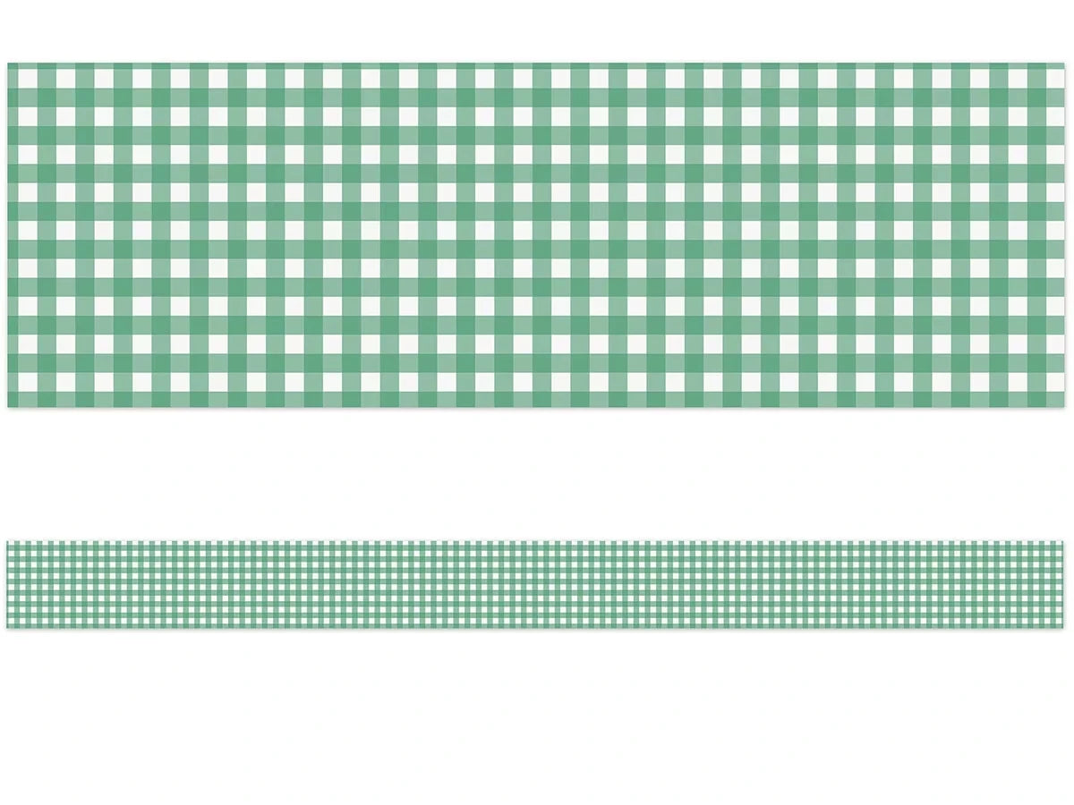 Farmers Market Green Checkered Border - US 7379