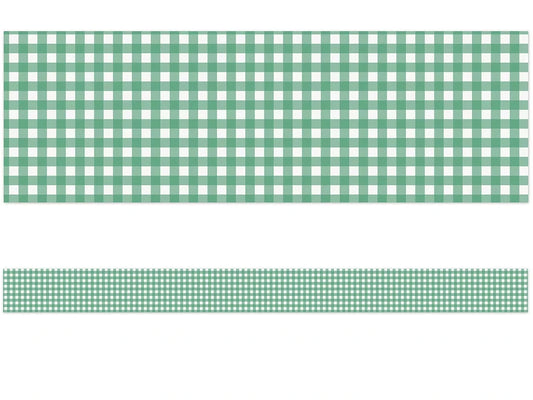 Farmers Market Green Checkered Border - US 7379