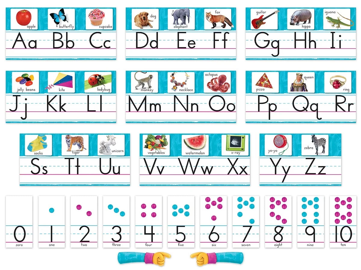 Color Harmony® Alphabet Card Bulletin Board Set - US 5678