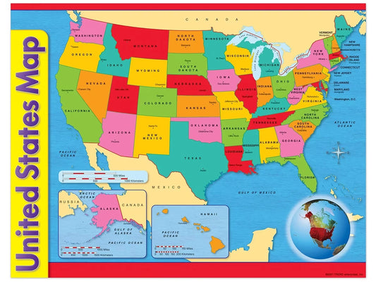 United States Map Poster - US 9239
