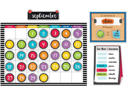 Bold & Bright Spanish Calendar Bulletin Board Set - US 8905