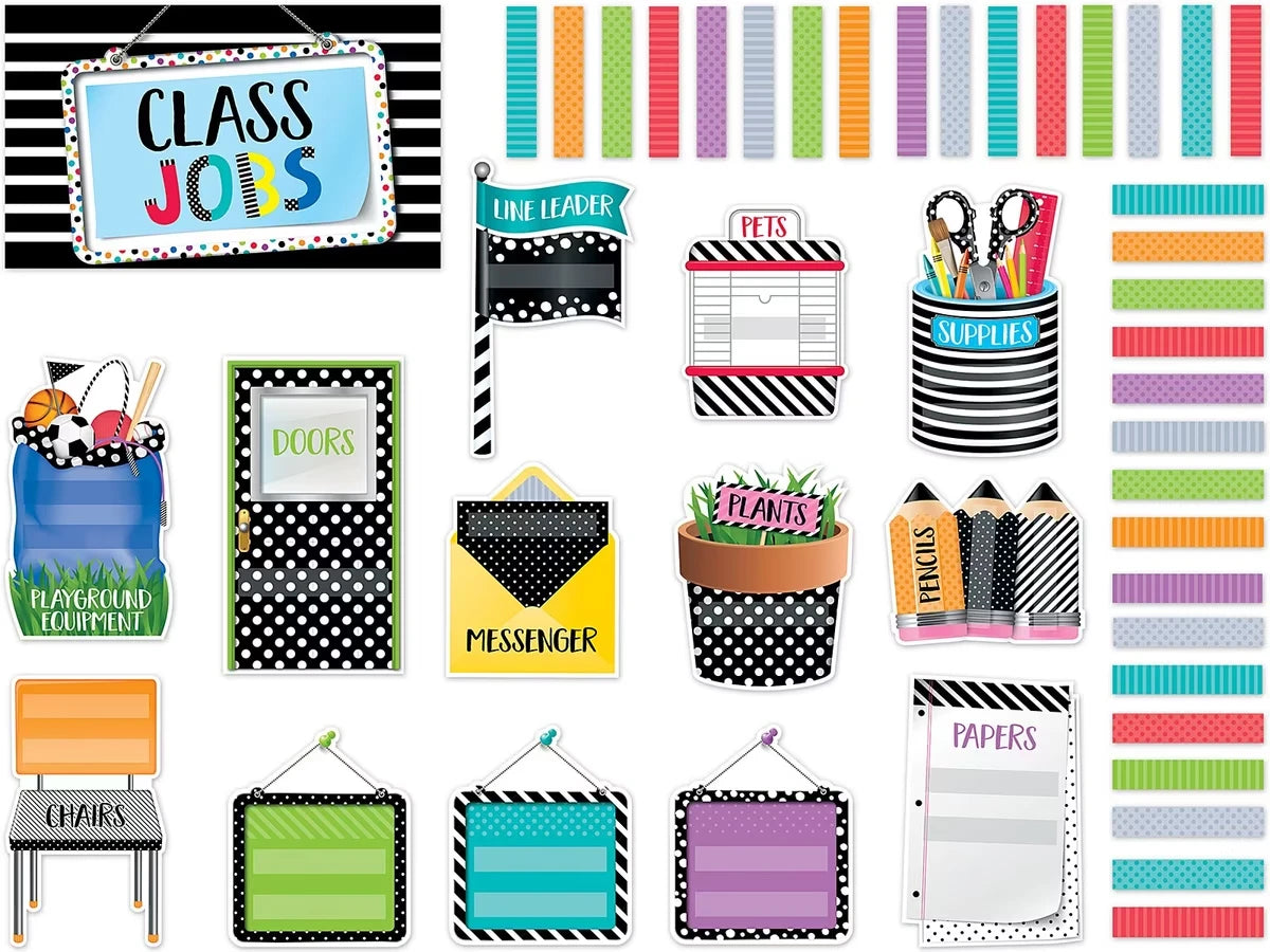 Bold & Bright Classroom Jobs Bulletin Board Set - US 3705