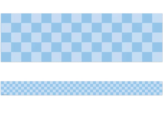 Cool for School Blue Checkered Border - US 6936