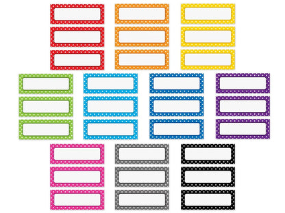 Polka Dot Magnetic Write & Wipe Labels - US 1446