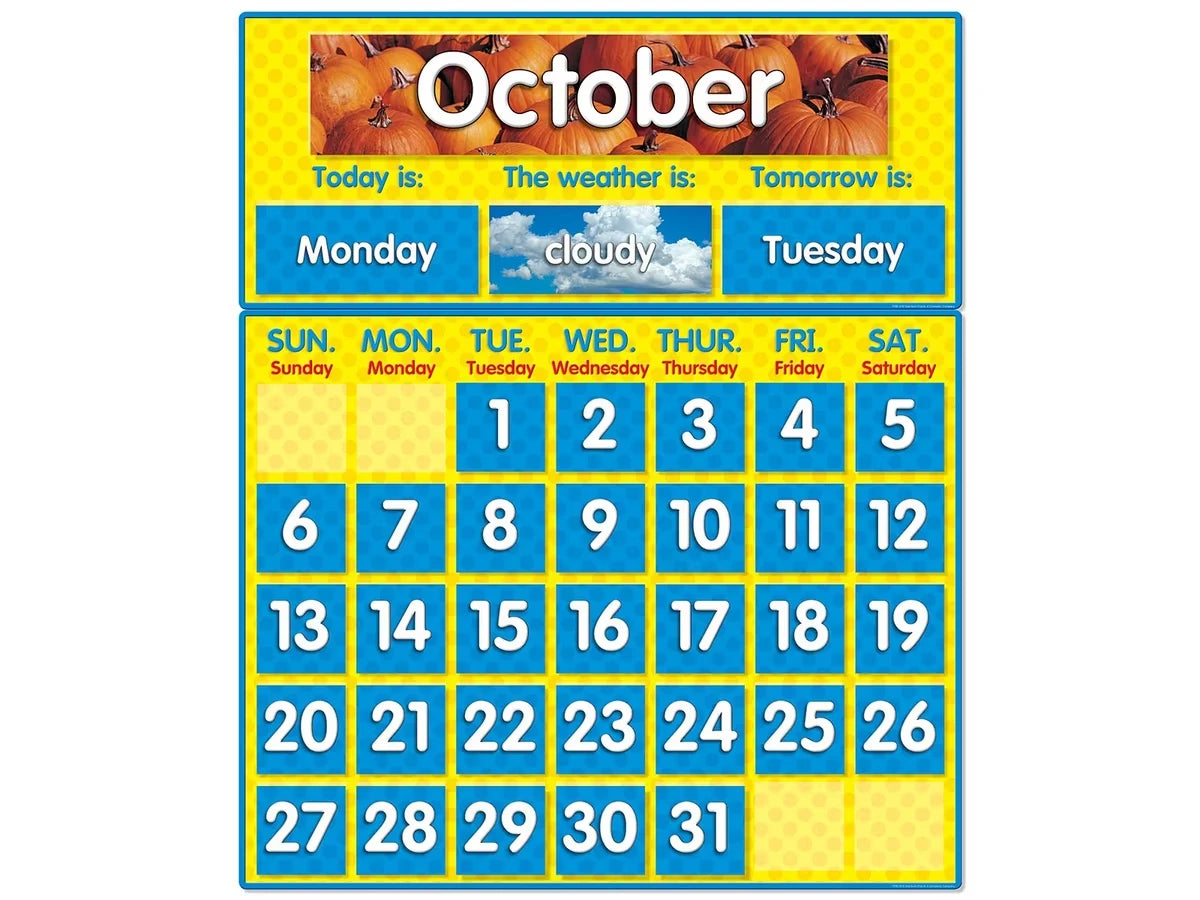 Photo Card Calendar Bulletin Board Set - US 8487