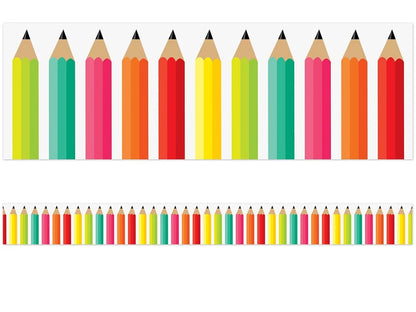Black, White & Stylish Brights Pencil Border - US 5938
