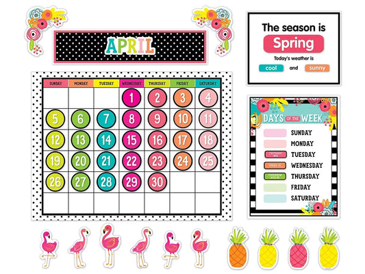 Simply Stylish Tropical Calendar Bulletin Board Set - US 5201