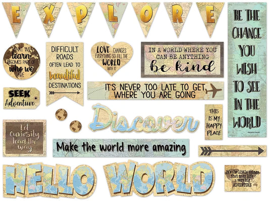 Travel the Map! Motivational Bulletin Board Set - US 8476