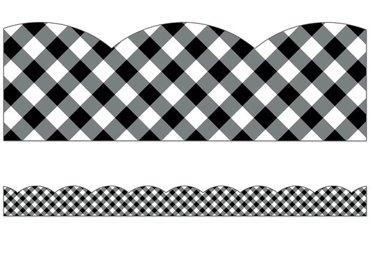 Woodland Whimsy Gingham Scalloped Border - US 7855