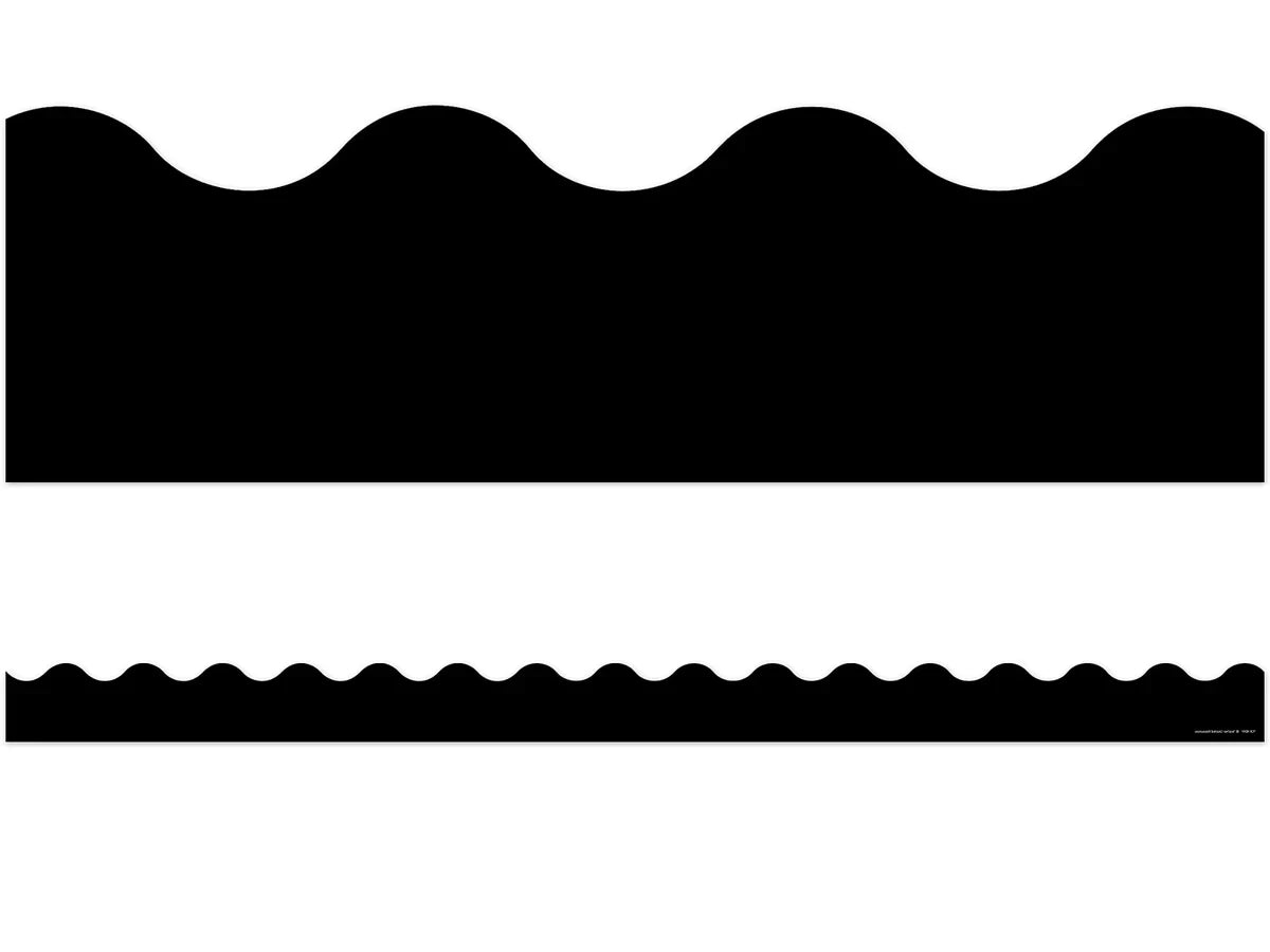 Dark Black Scalloped Border - US 8268