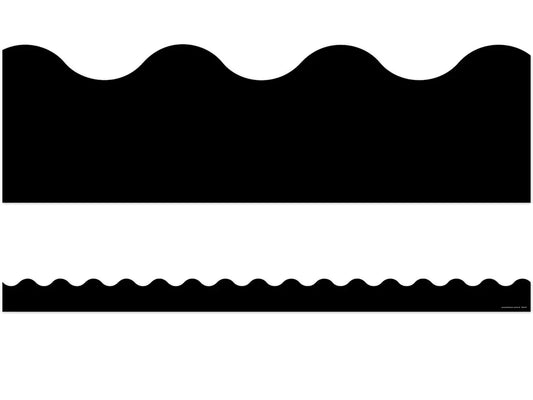 Dark Black Scalloped Border - US 8268