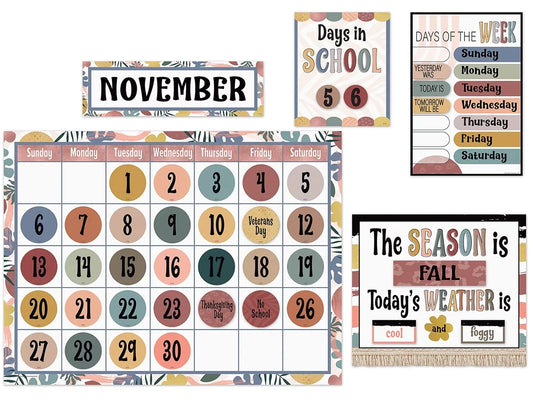 Wonderfully Wild Calendar Bulletin Board Set - US 6224