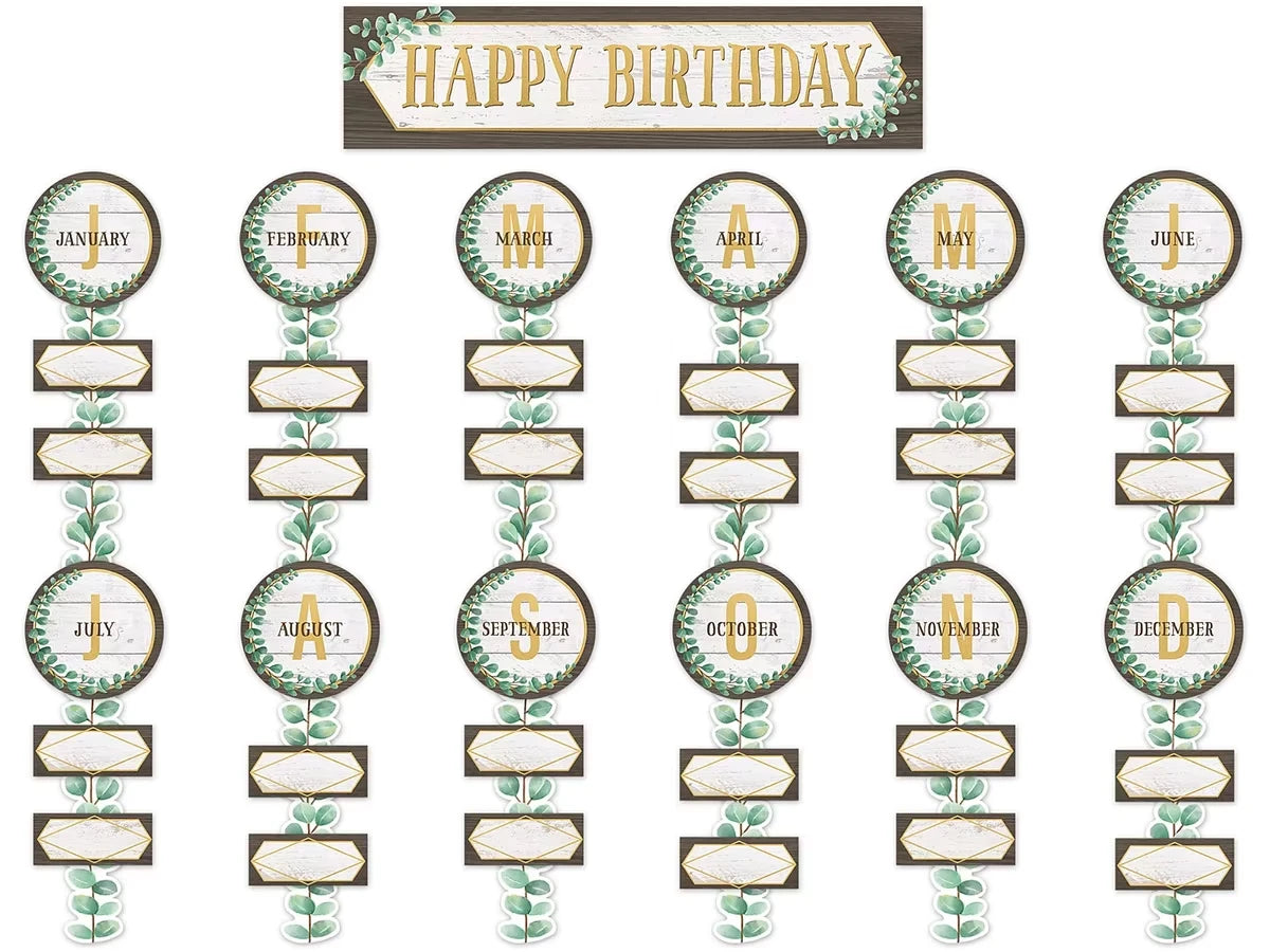 Eucalyptus Birthday Bulletin Board Set - US 6664